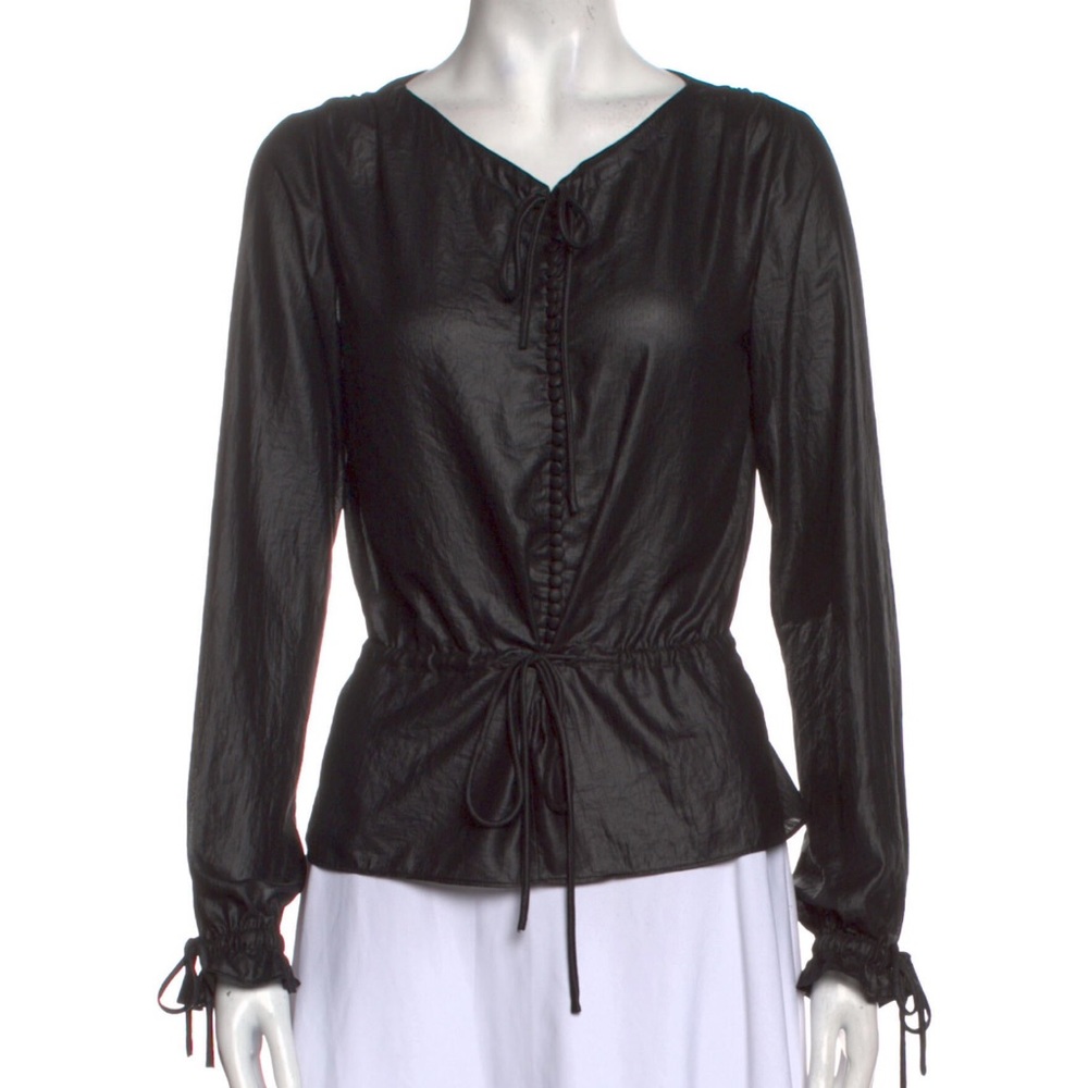 Gryphon V-Neckline Long Sleeve Blouse
